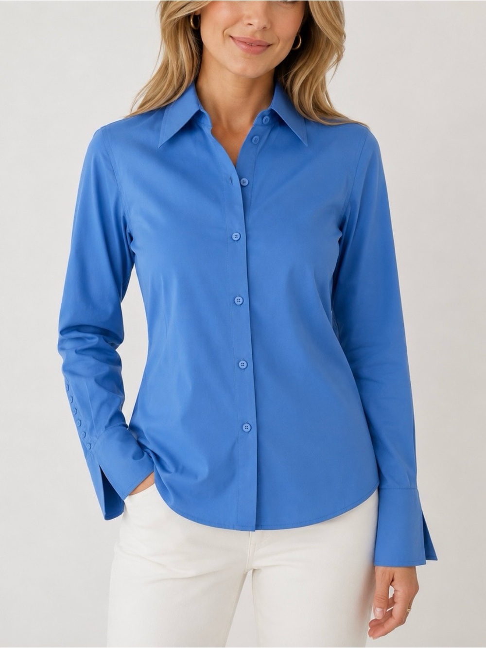 The Limited Blue Tailored Button-Down Shirt